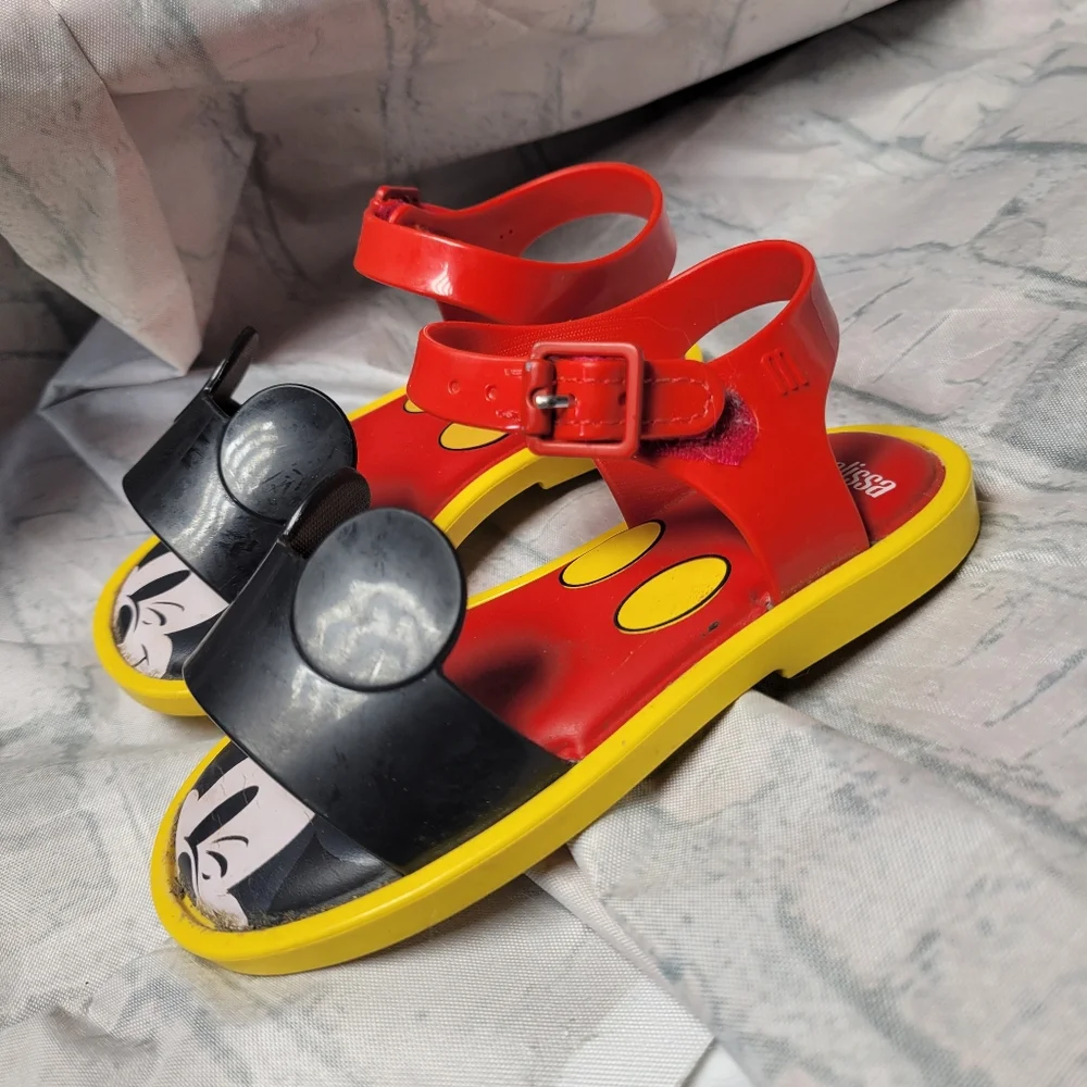 Mini Melissa‎ X Disney Mickey Mouse Collab Sandals Unisex Size 8